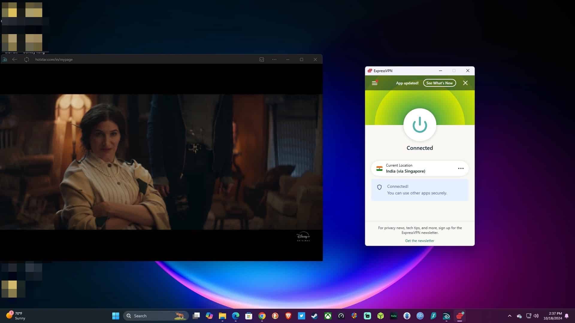 Streaming Hotstar.