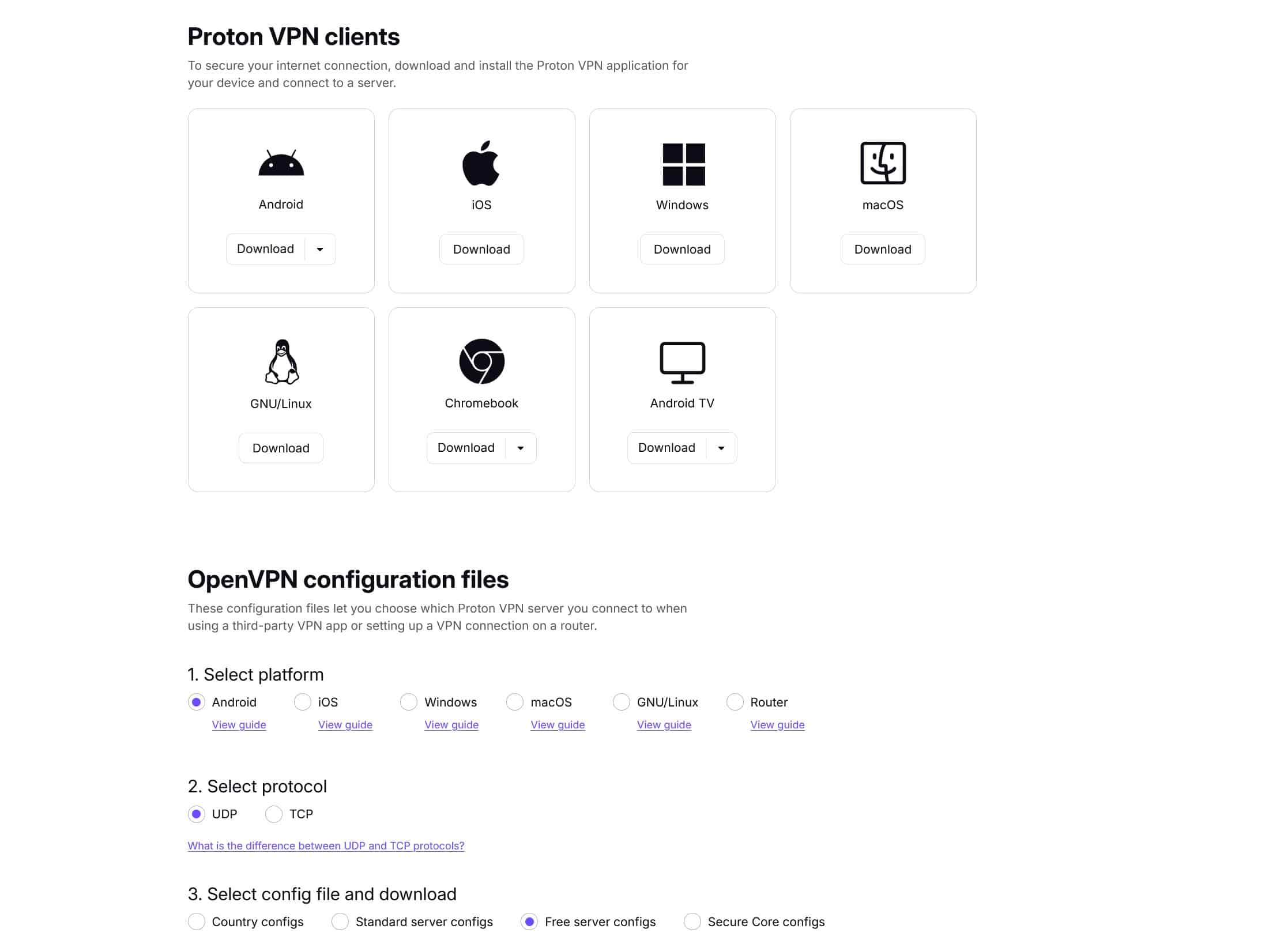 Screenshot showing ProtonVPN's router setuo