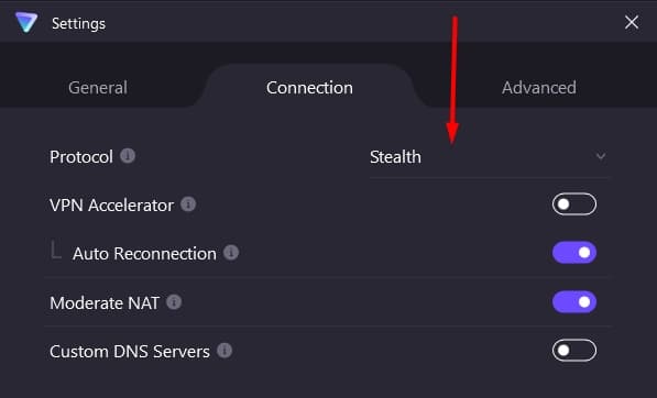 ProtonVPN's Stealth protocol.